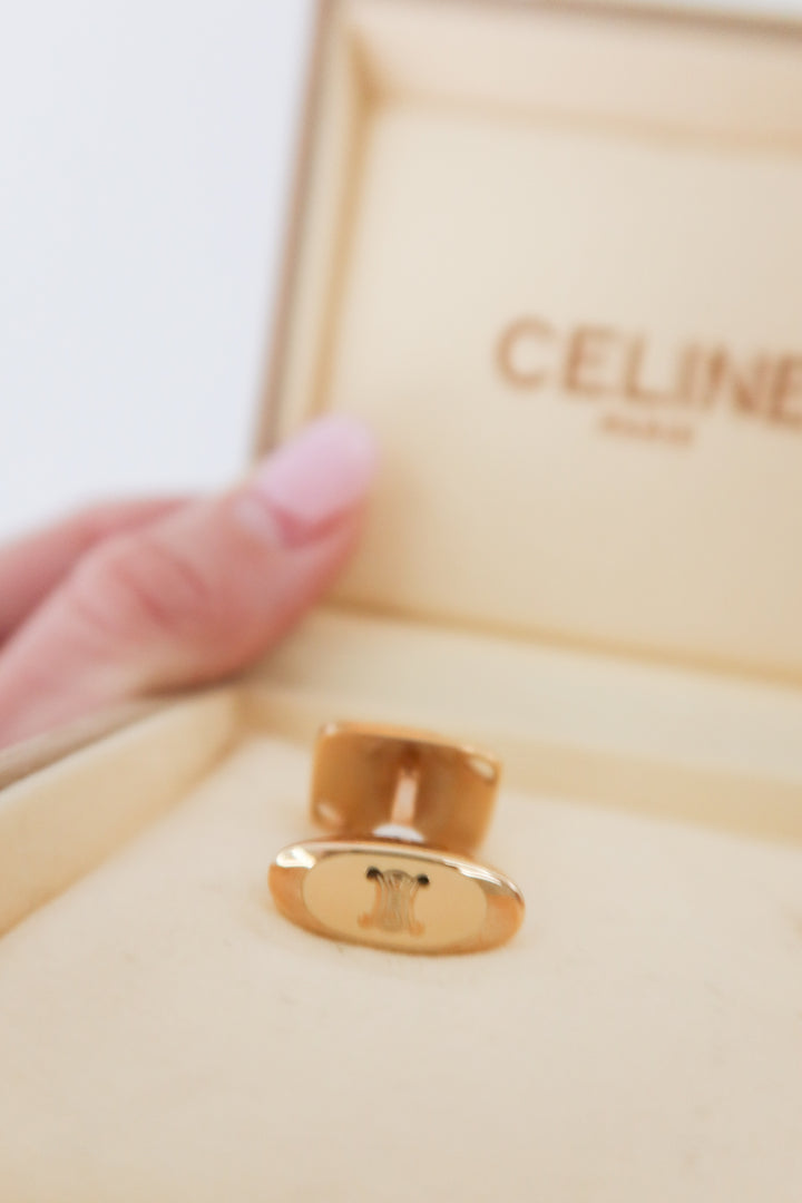 Celine gold and silver cufflinks (vintage)