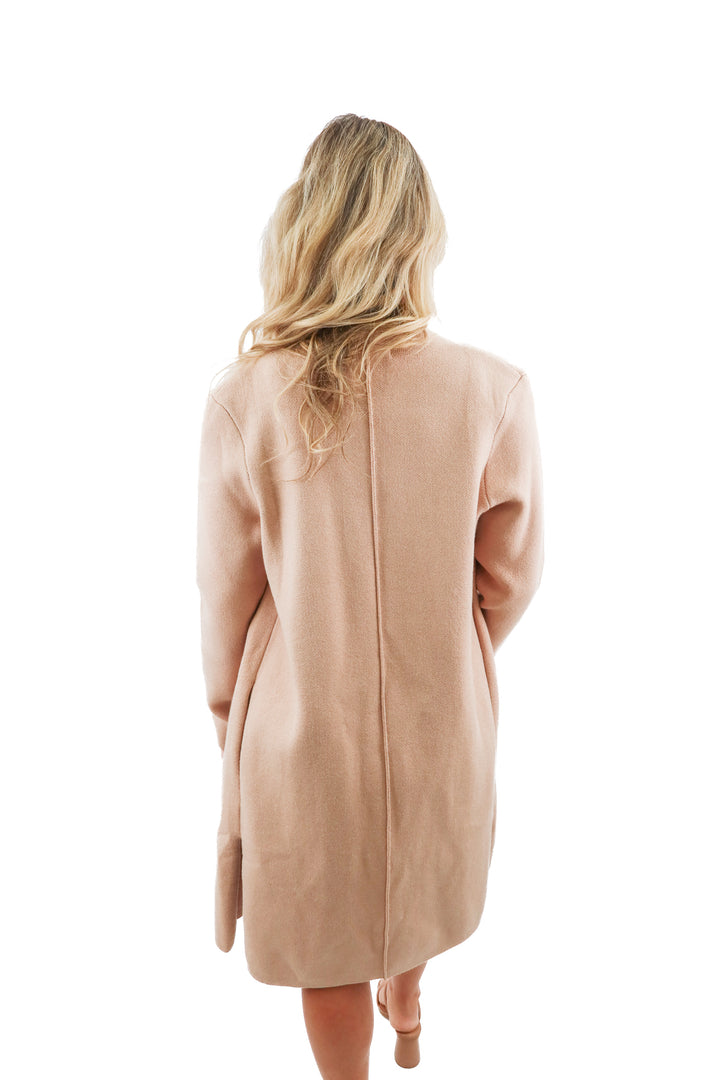 chicwish tan knit long cardigan nwt (s/m; retail $45)