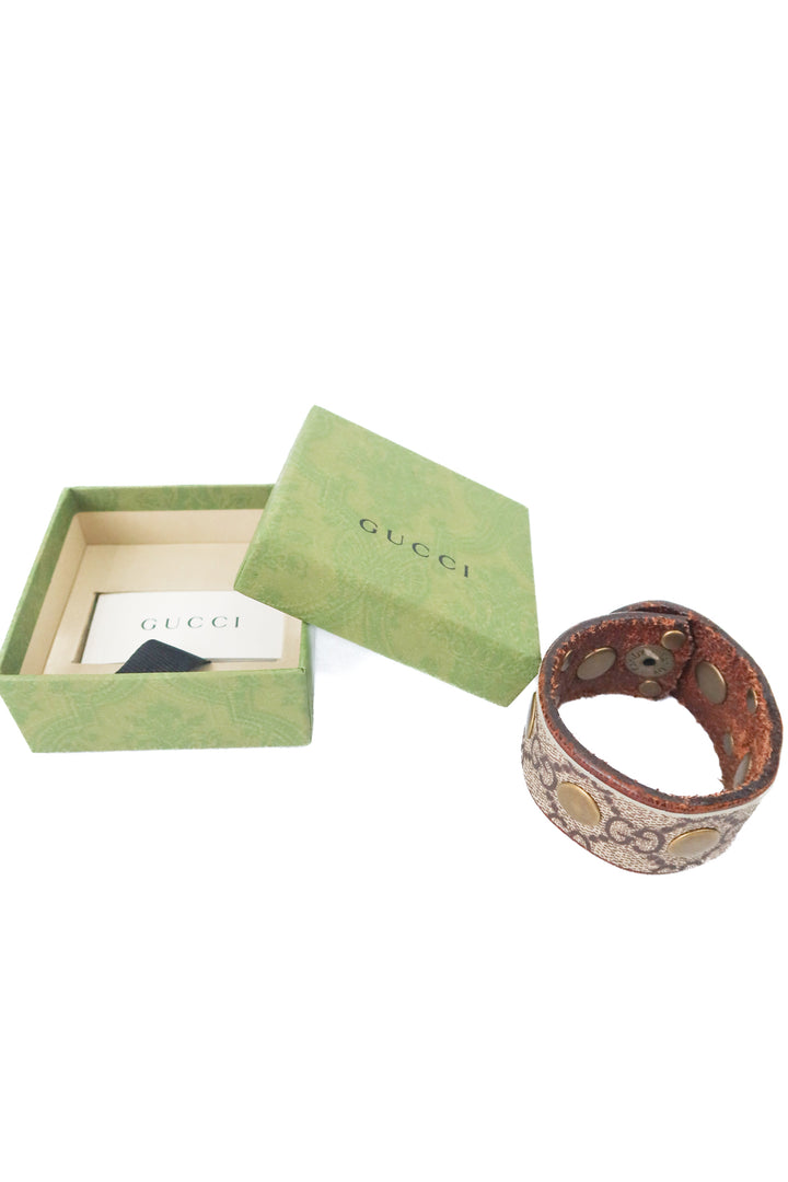 Gucci Canvas and Leather Bracelet (est. retail $425)