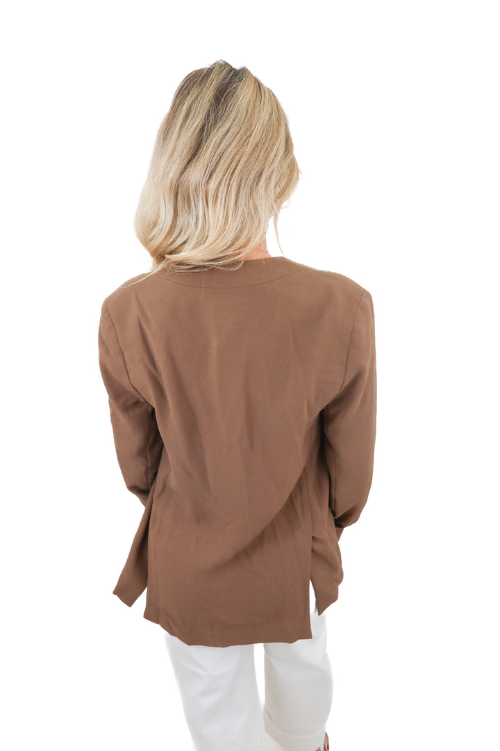 Spanx brown blazer (XS)
