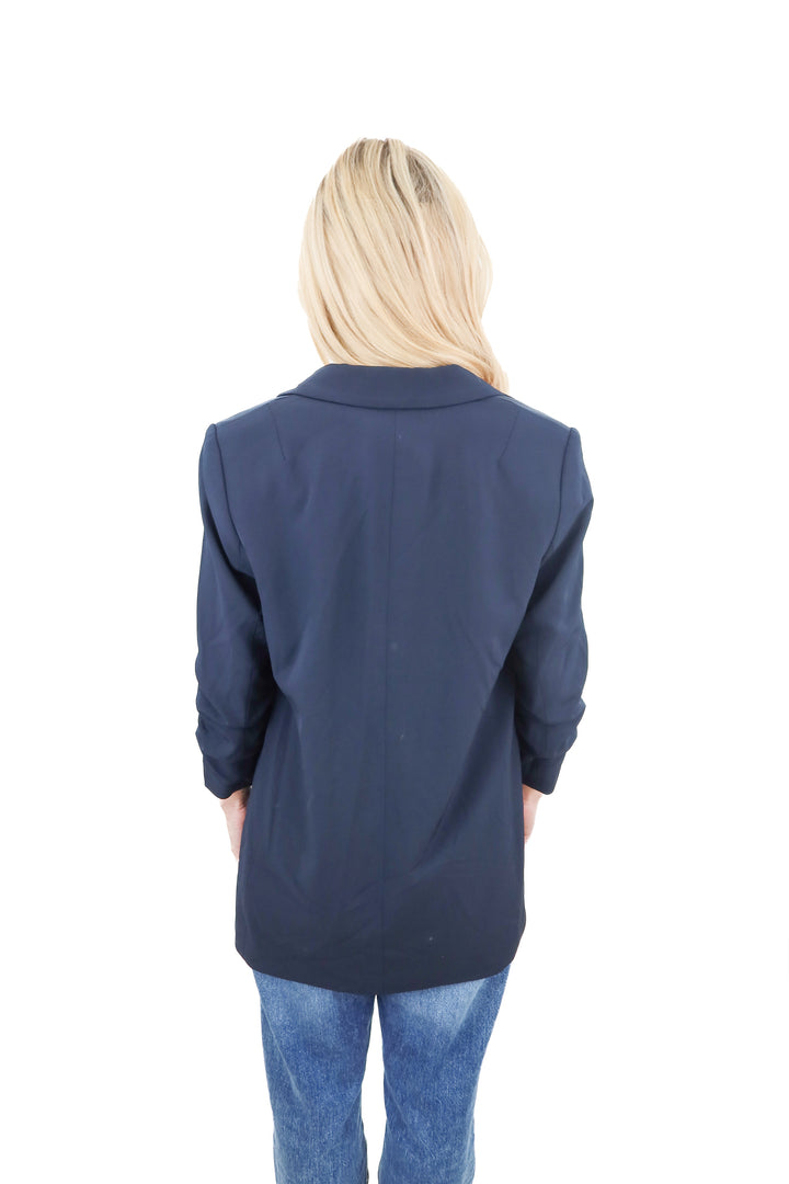 H&M dark blue blazer with brooches (S)