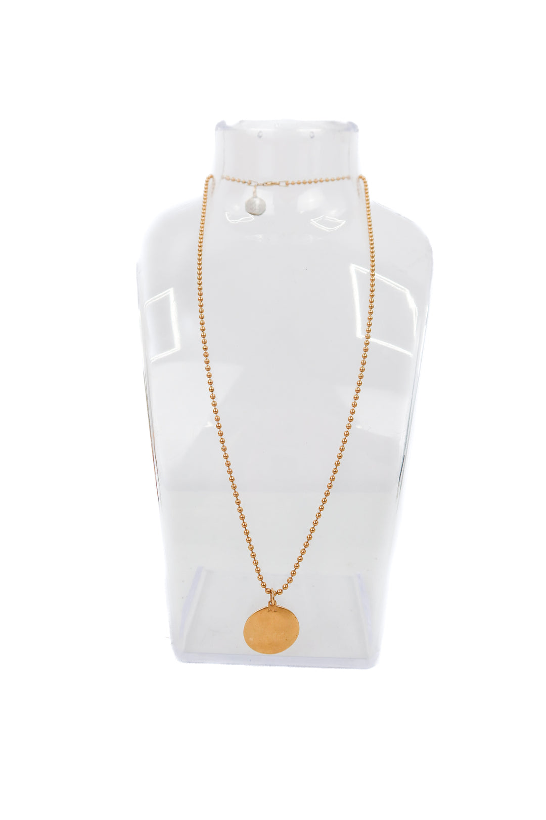JENNY LAUREN JEWELRY circle 14k gold charm necklace (retail $1,100)