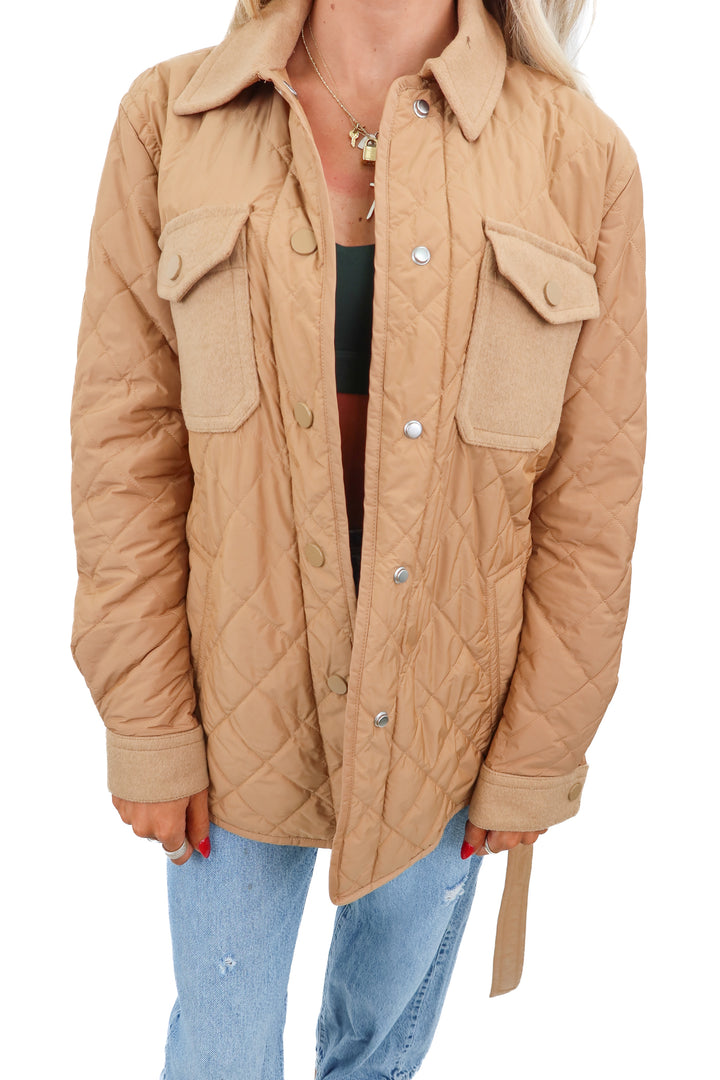 Ann Taylor tan puffer jacket NWT (XS)