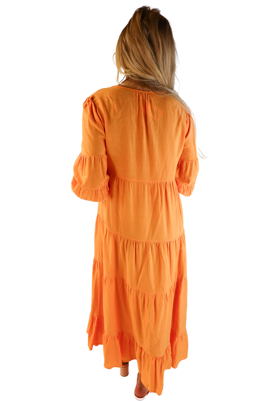 Emory park orange button up maxi dress (s; retails for $81)
