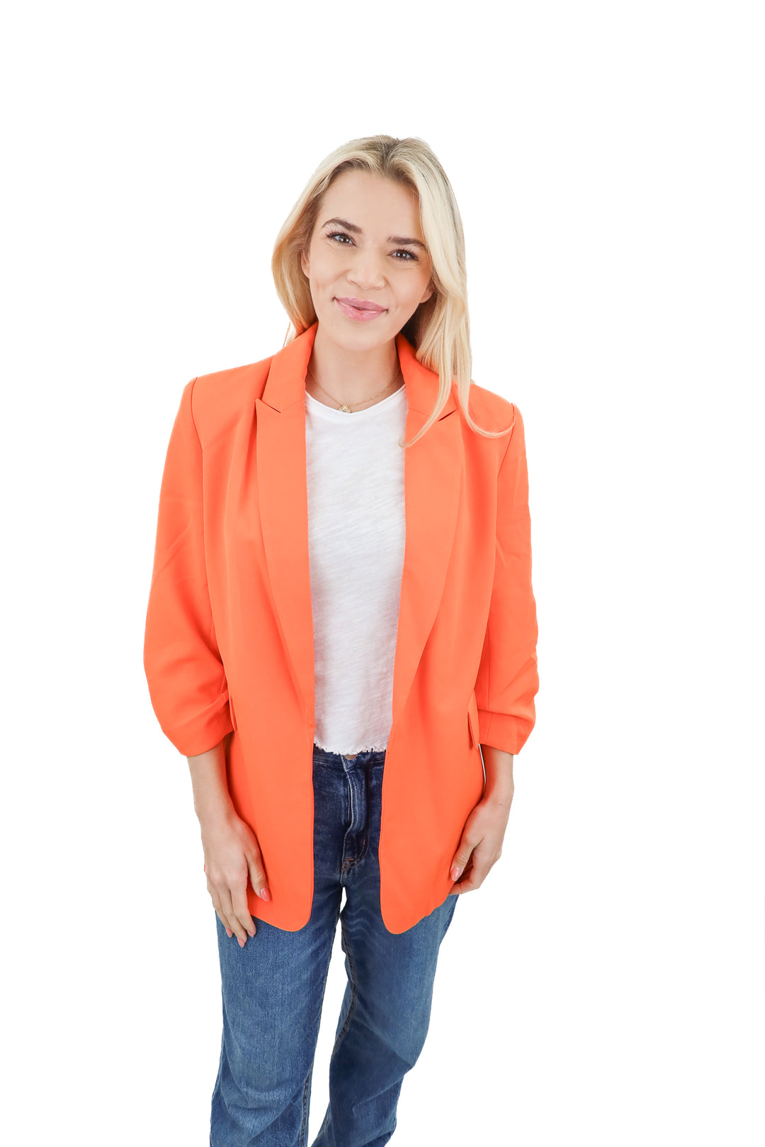 Scoop orange oversized blazer (S)