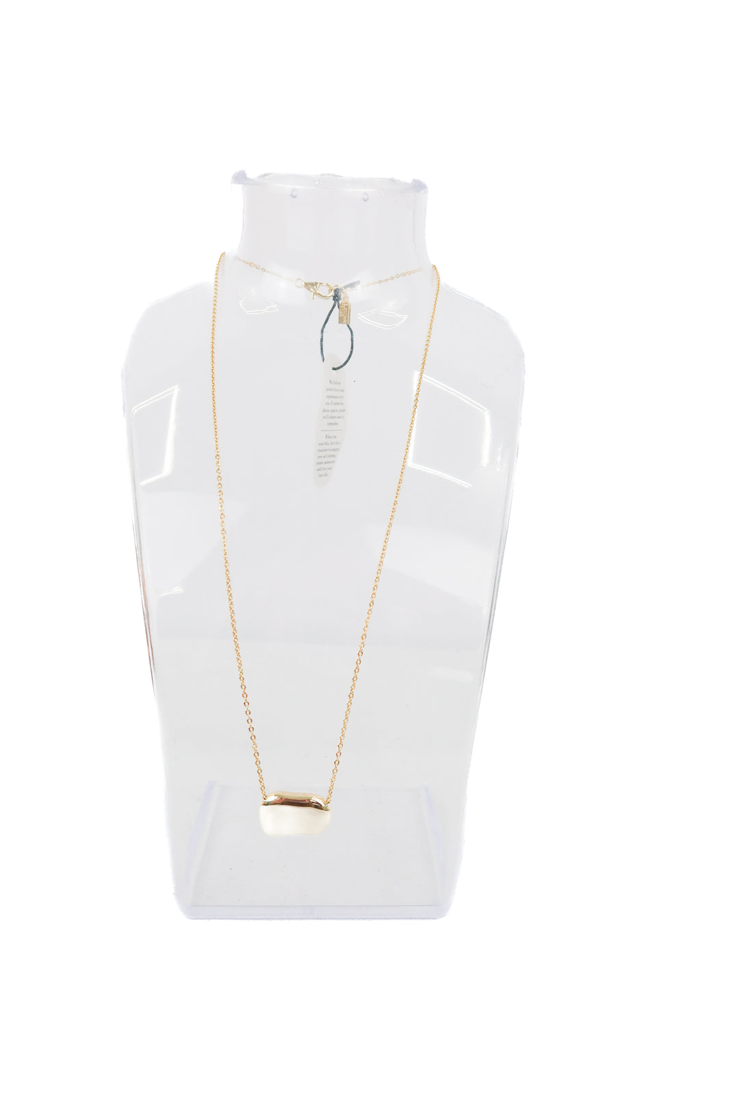 Electric Picks gold bean necklace NWT (retail $98)