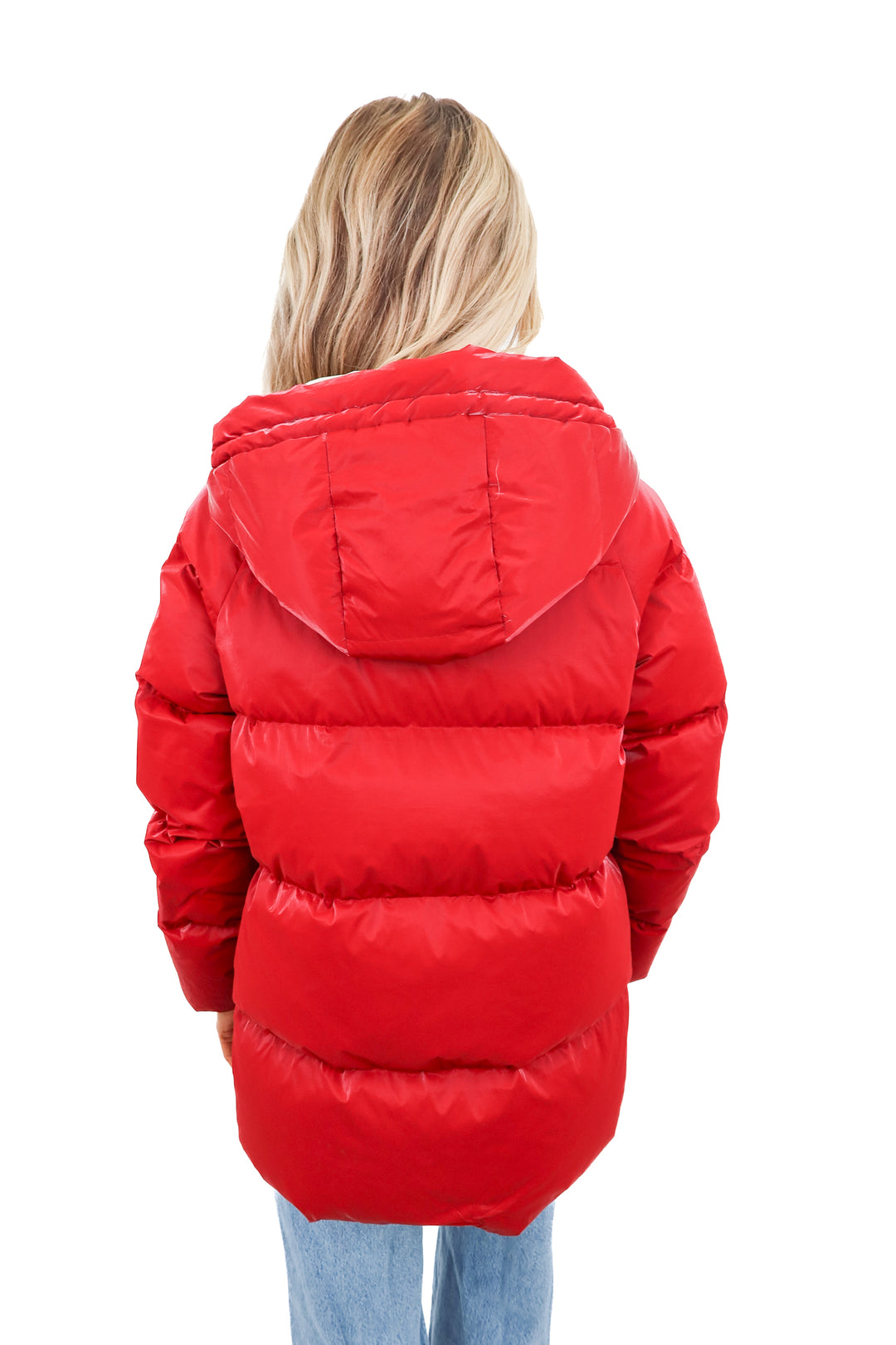 Varley red puffer jacket (S)