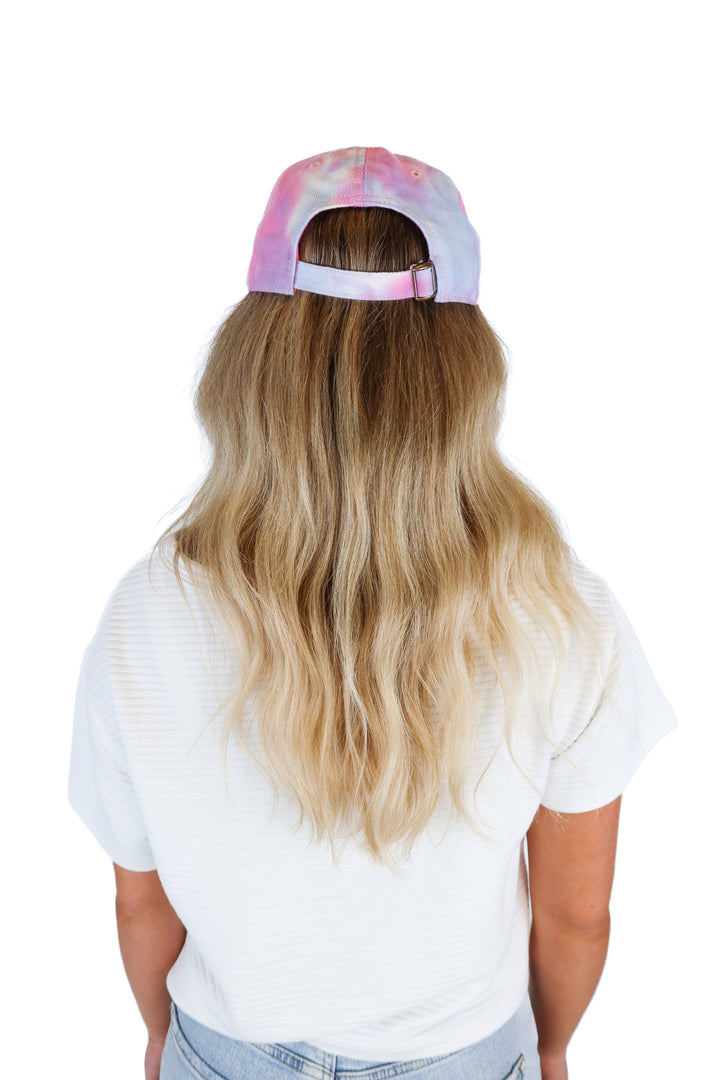 "The Ripped Bodice" Tie-Dye Cap; retails for $30