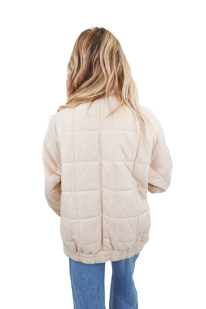 Etcy cream lightweight puffer (S) NWT