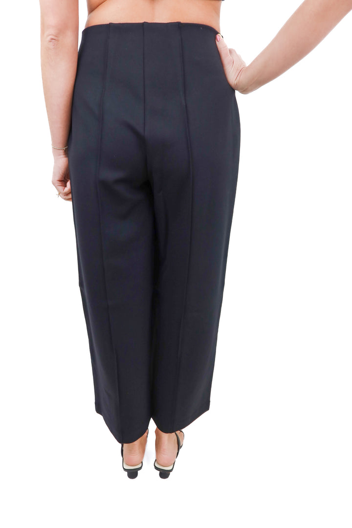 Spanx black cropped wideleg pants NWT (S)