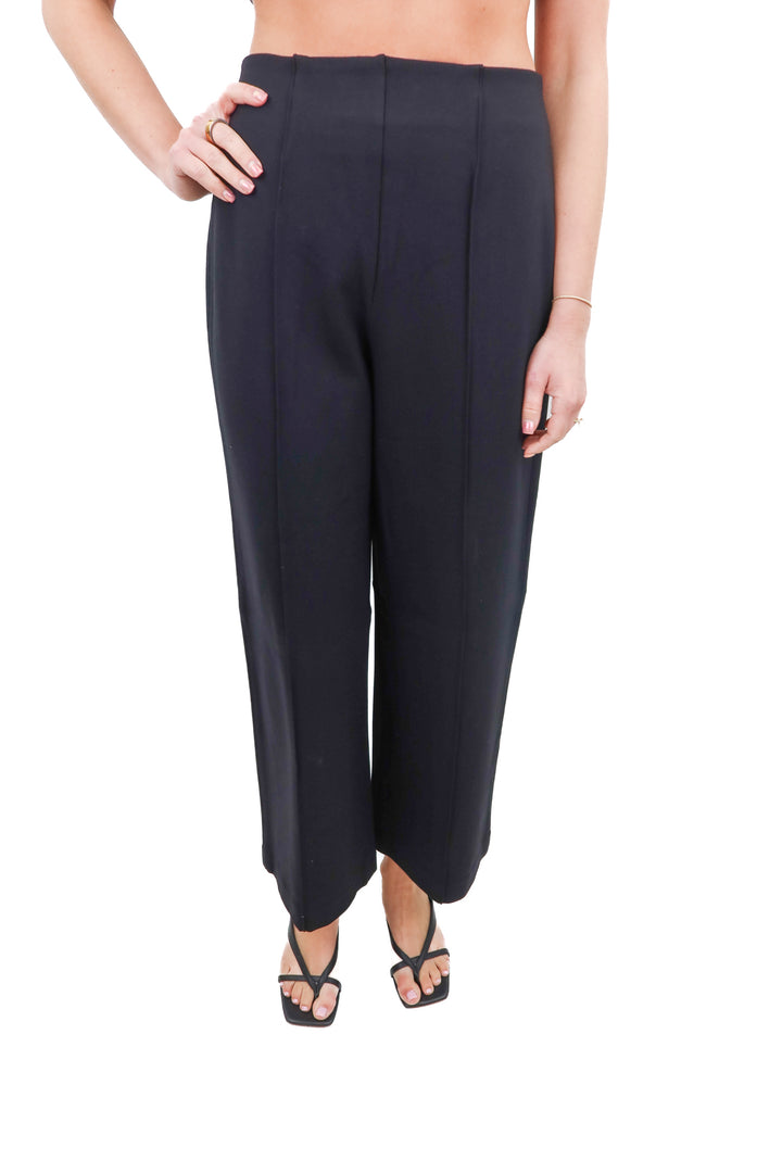 Spanx black cropped wideleg pants NWT (S)