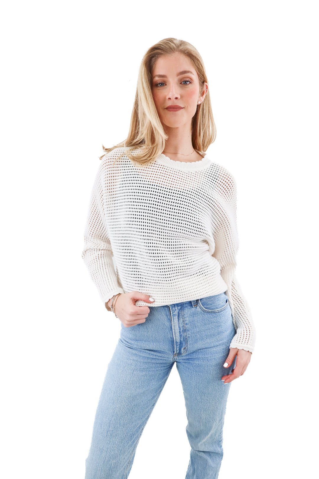 ann taylor scalloped crochet sweater NWT (s; retail $98)
