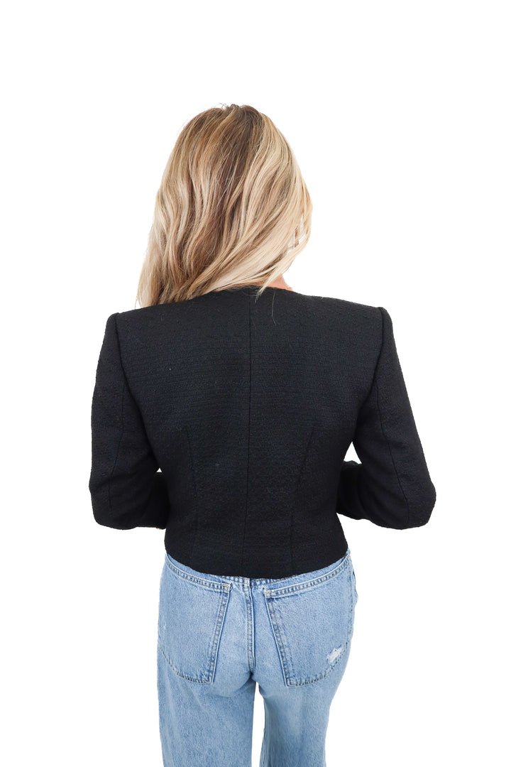 French Connection black tweed blazer (XXS)