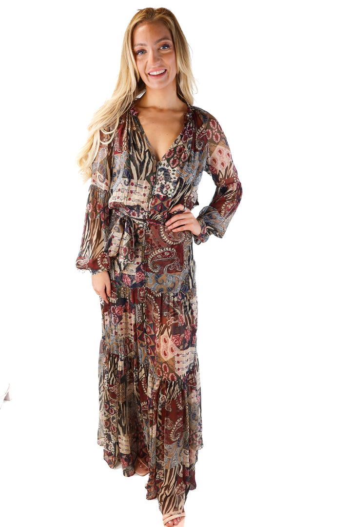 Veronica Beard printed sheer maxi dress (4; retail $698)