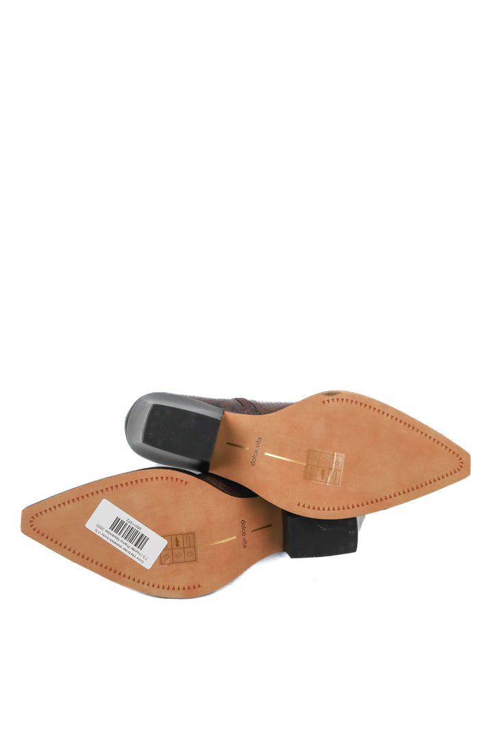 Dolce Vita brown snakeskin boots (7.5; retail $160)