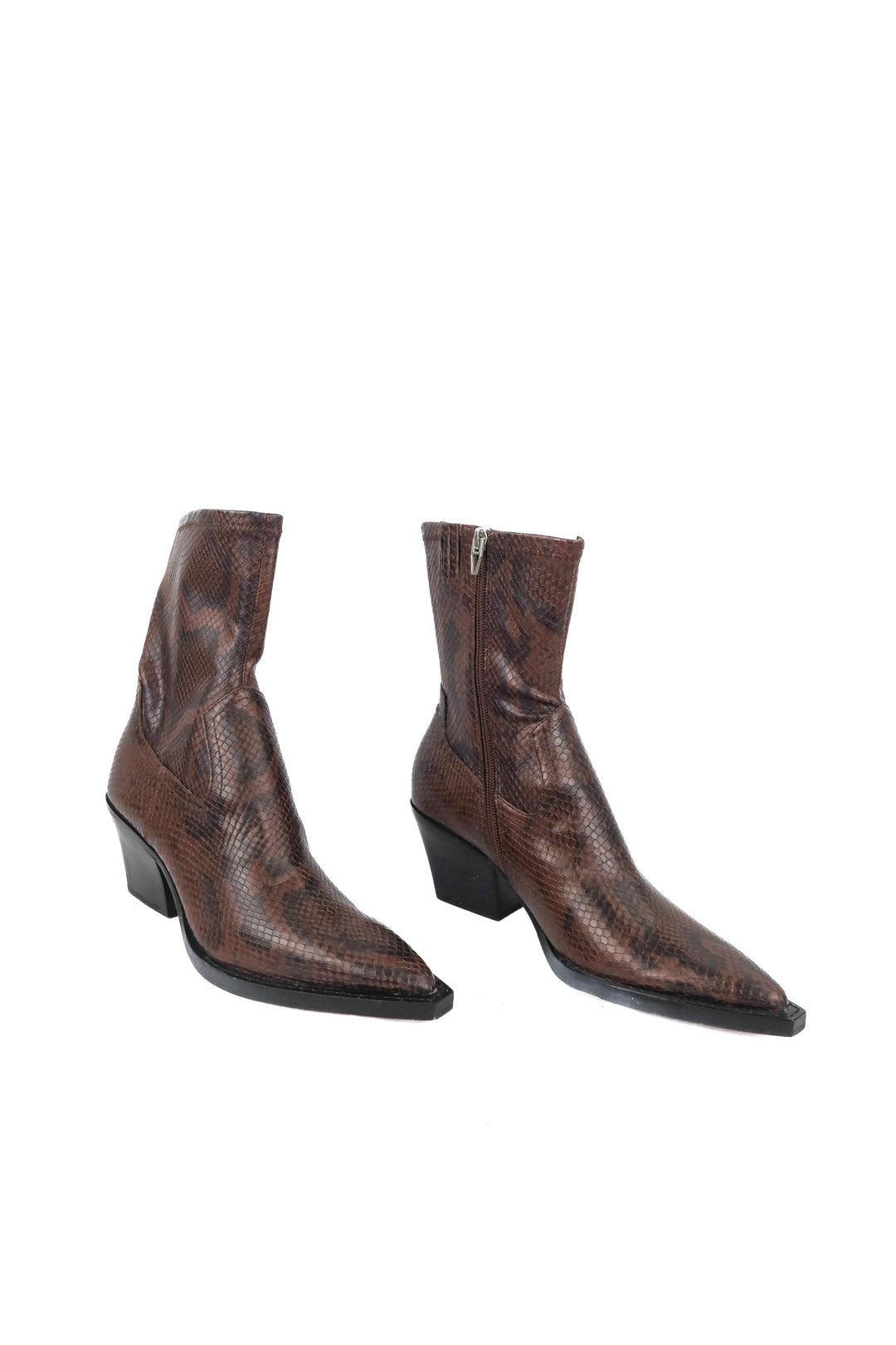 Dolce Vita brown snakeskin boots (7.5; retail $160)