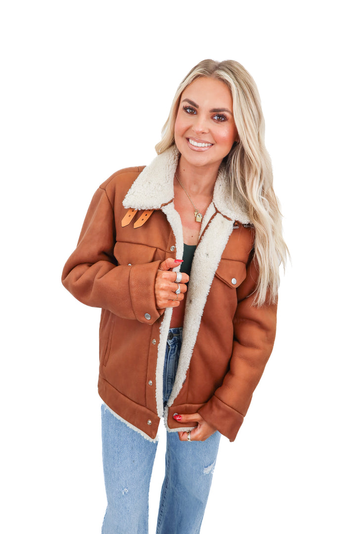Rag and Bone tan leather bomber (S; retail $895)