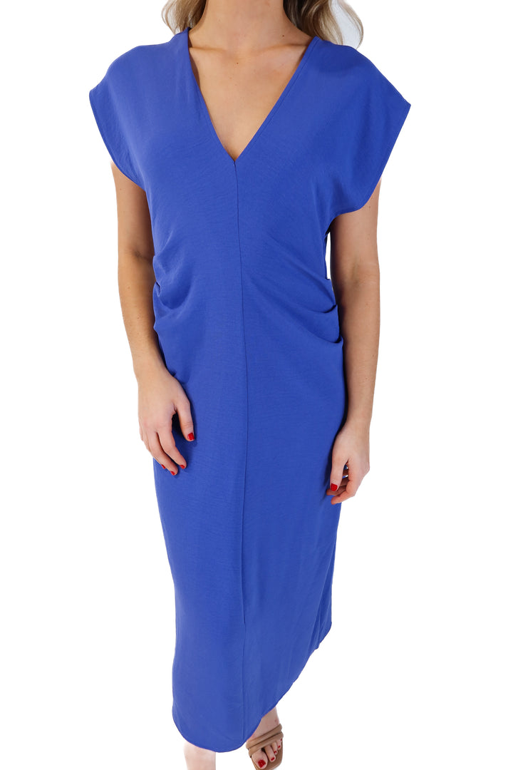 Zara blue deep v maxi dress NWT (s; retails for $35.90)