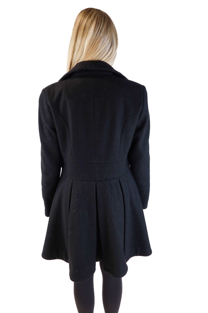 Betsey Johnson Black Wool Coat (4; retail $295)