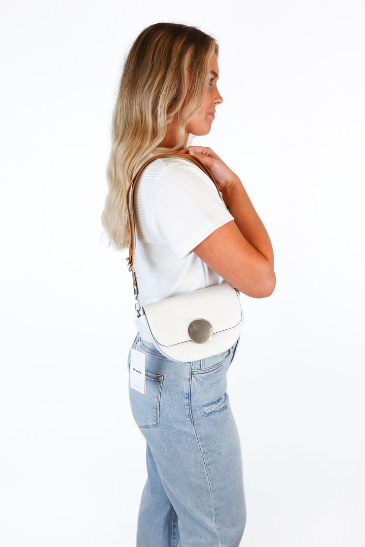 Oryany off white croc crossbody purse NWT; retails for $248