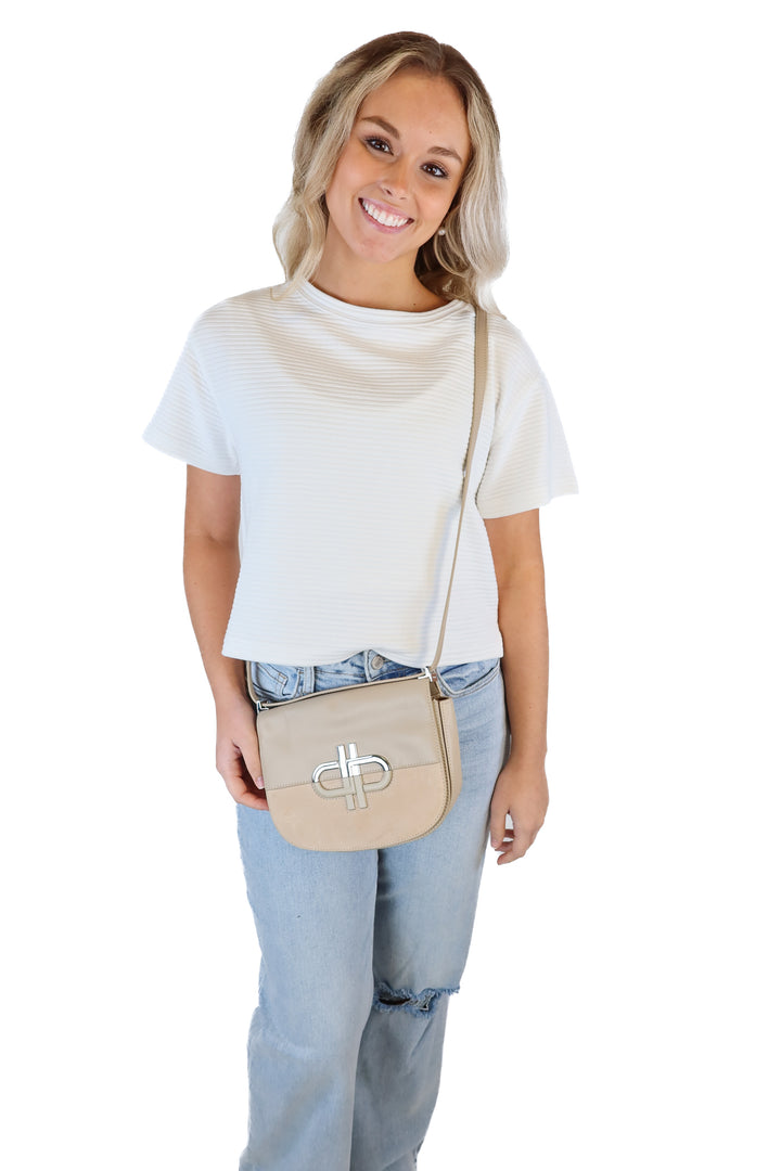 Pedro tan purse with dust bag; retails $140