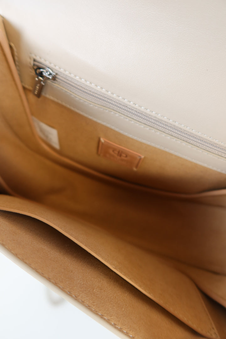 Pedro tan purse with dust bag; retails $140