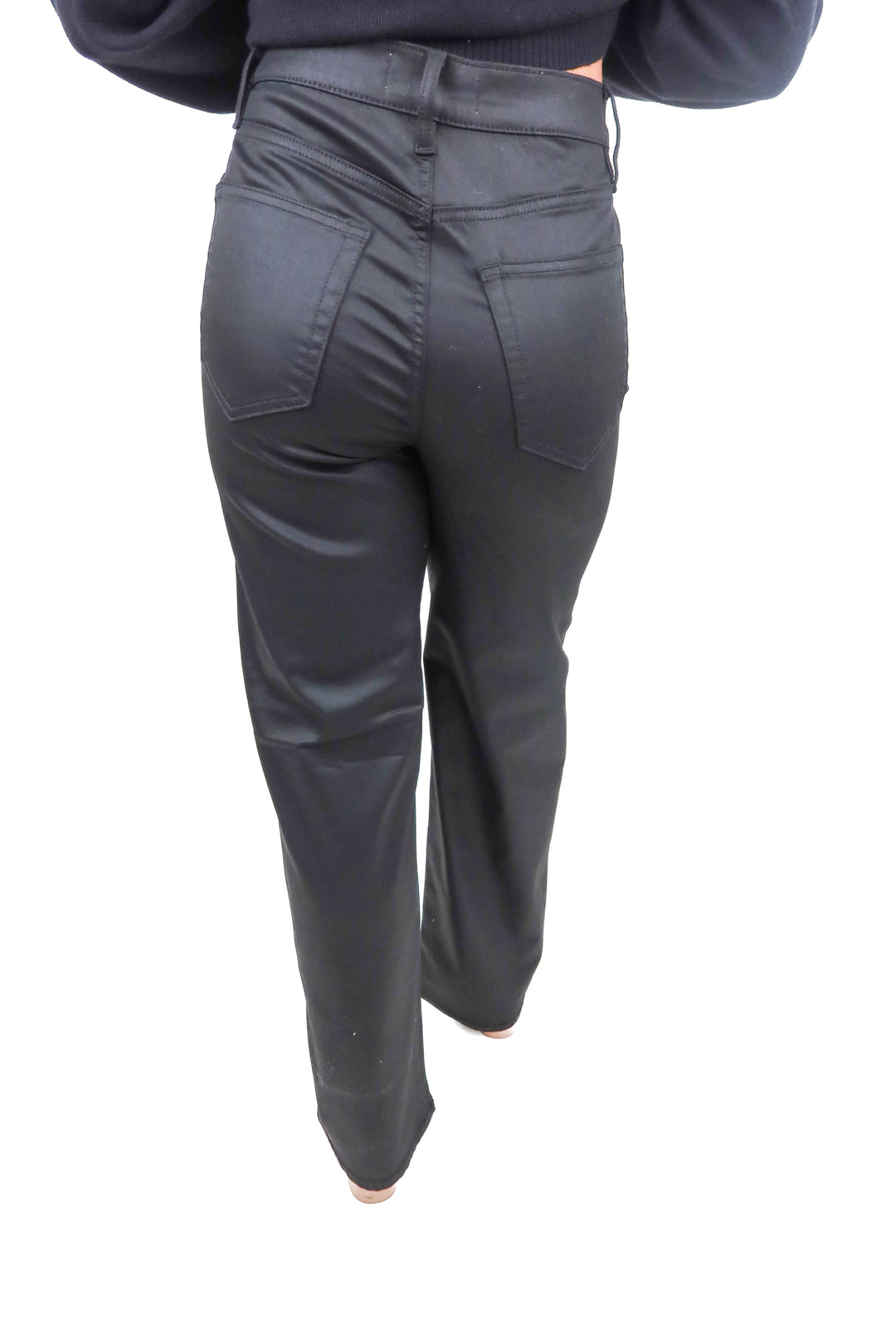 vici black vegan leather wide leg pants NWT (27; retai $74)
