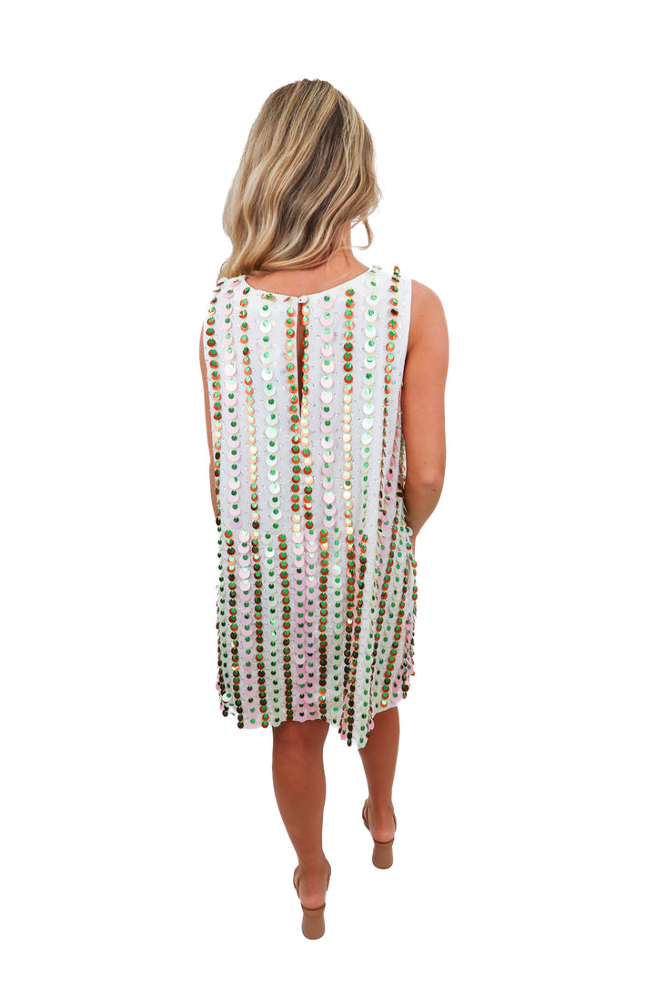 la vie style house "opal bangle sequin mini dress" NWT (OS; retail $850)