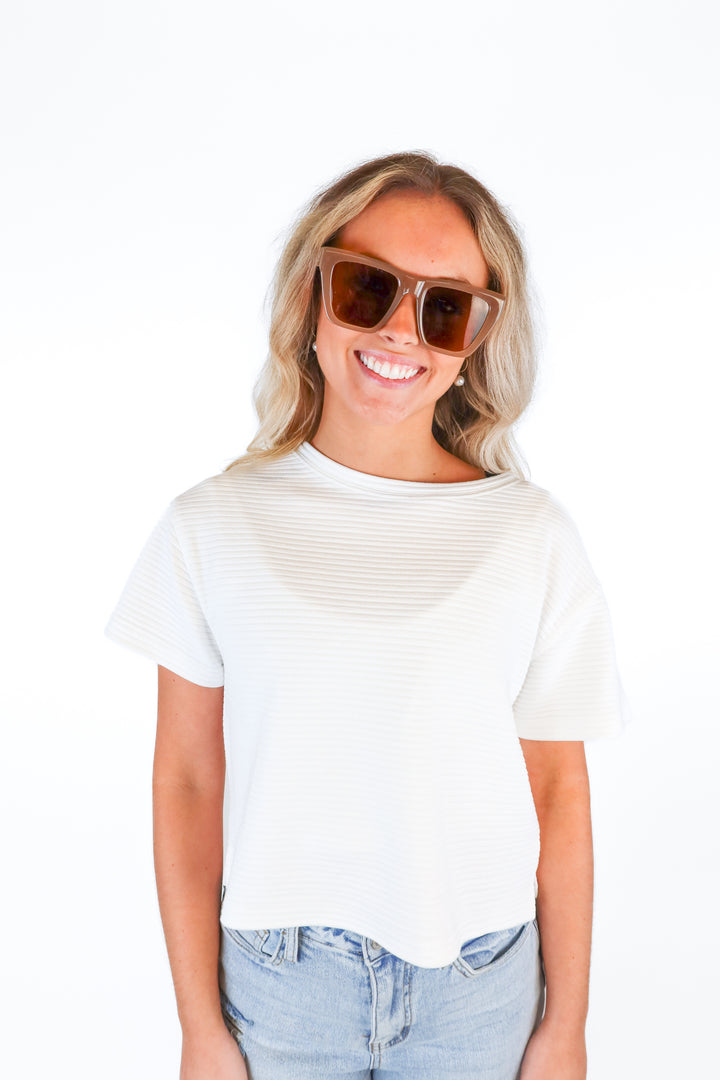 PETA + Jain sheer brown sunglasses