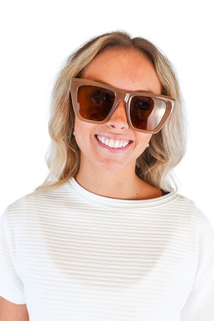 PETA + Jain sheer brown sunglasses