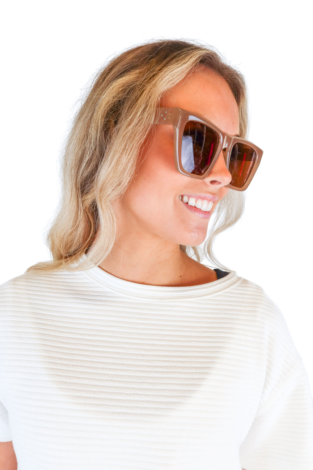 PETA + Jain sheer brown sunglasses