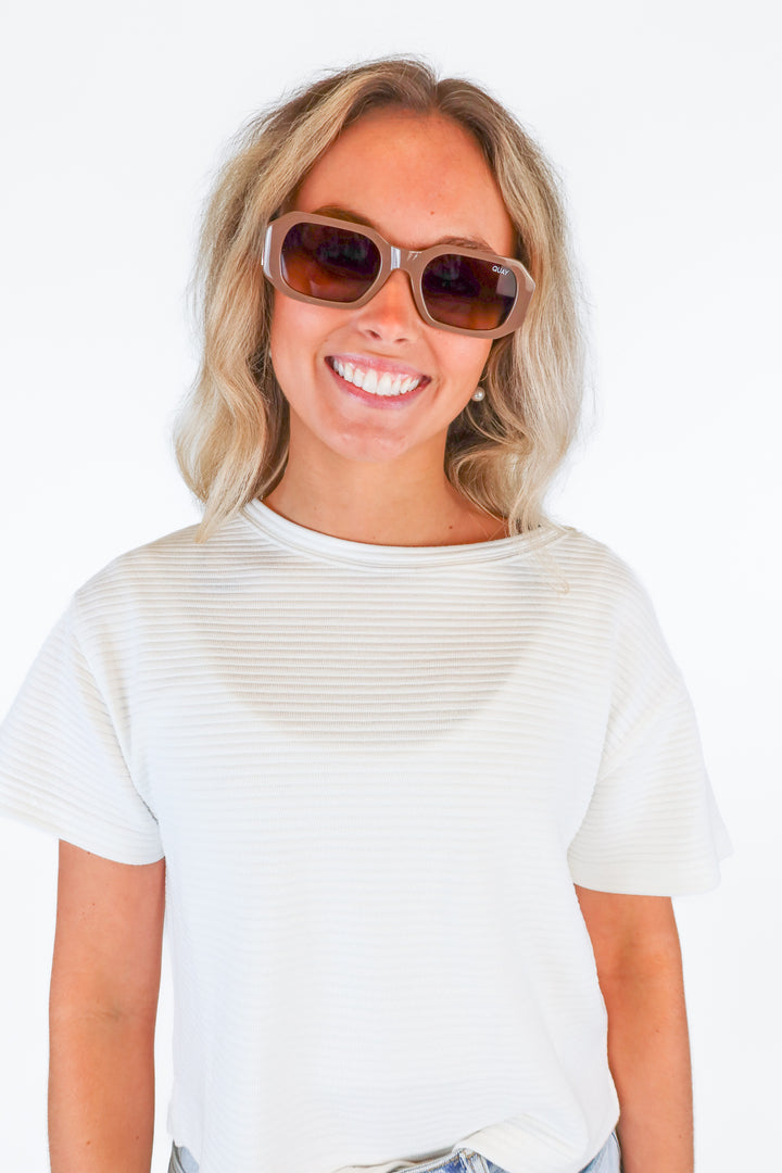 Quay mauve oval sunglasses
