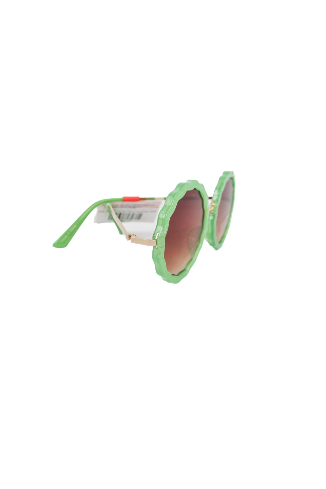 Aquabendita green scallop sunglasses NWT