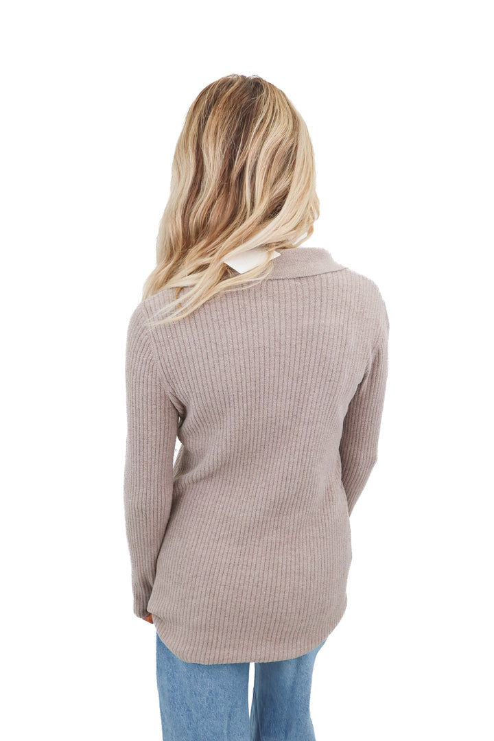 Barefoot dreams cream ultra lite sweater (S)