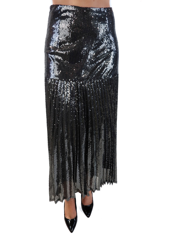 Bardot Gunmental Sequined Skirt (6; retail $129)