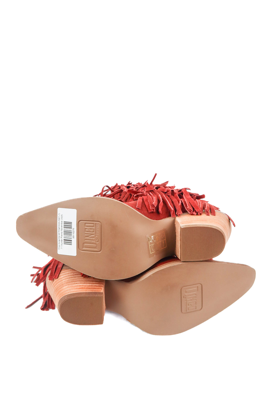 Dingo burgundy tall fringe boots NWT (7; retail $239.95)