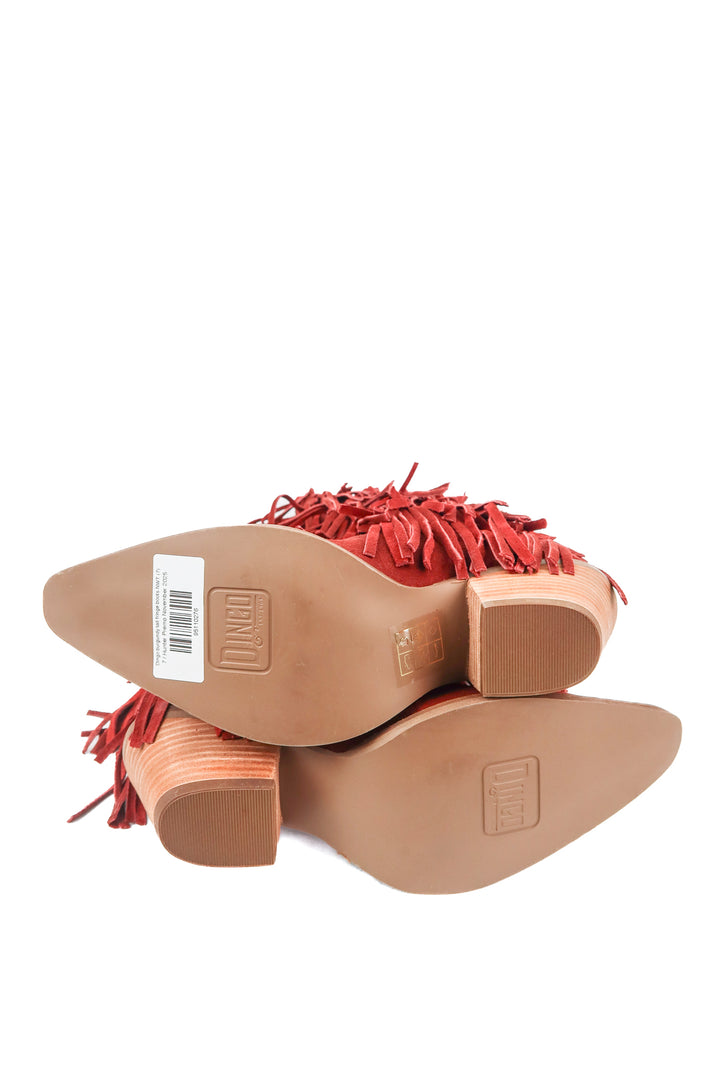 Dingo burgundy tall fringe boots NWT (7; retail $239.95)
