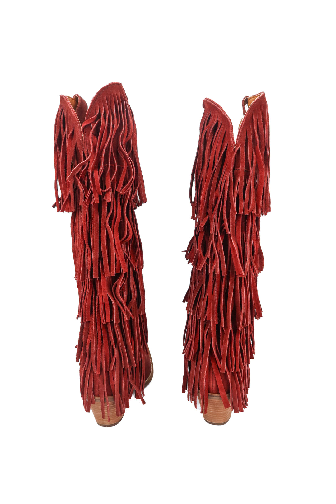 Dingo burgundy tall fringe boots NWT (7; retail $239.95)