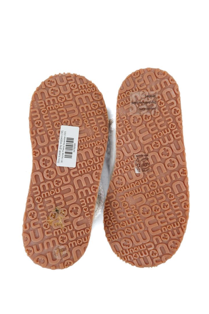 Mou suede gray slippers (38)