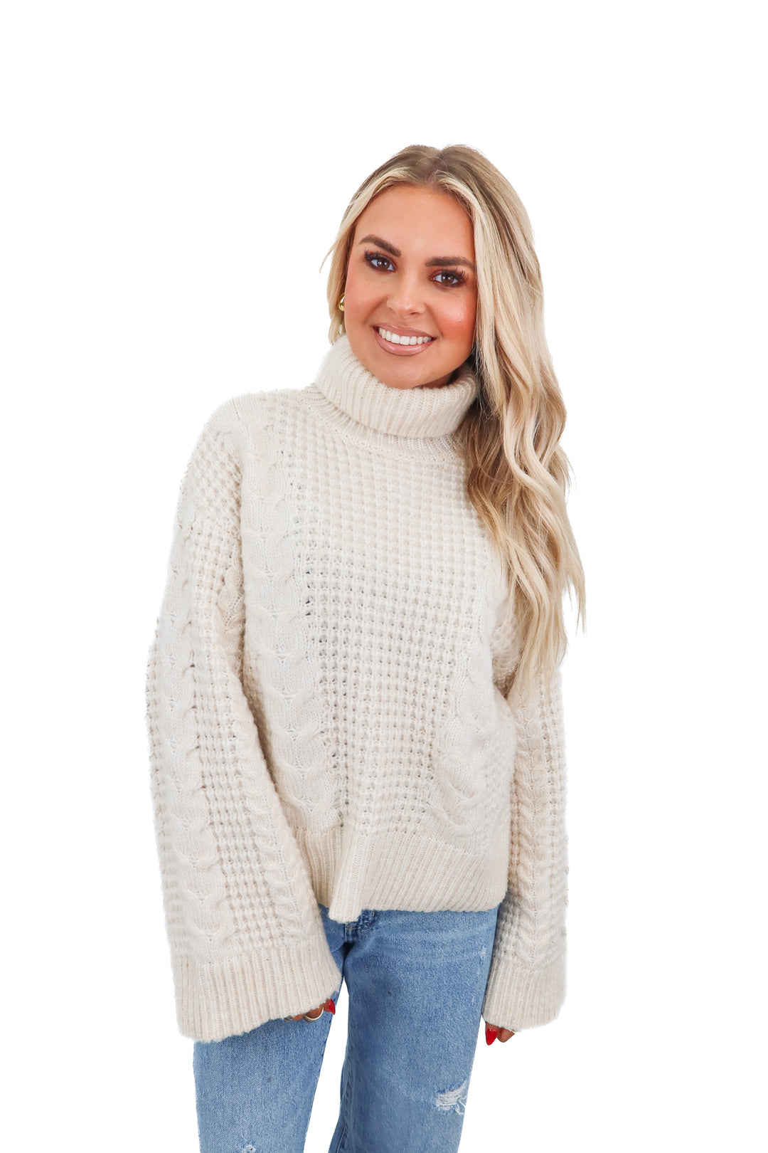 Joe's cream turtleneck sweater (S)