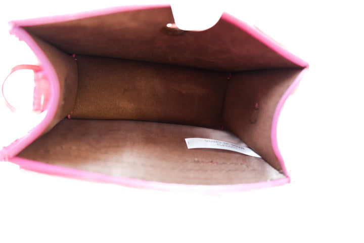 Hot Pink Croc Embossed Mini Bag