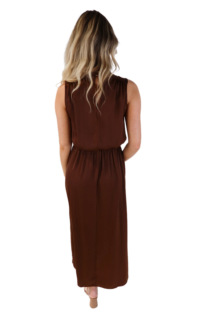 BTFBM Silky Brown Dress (S; retails for $55)