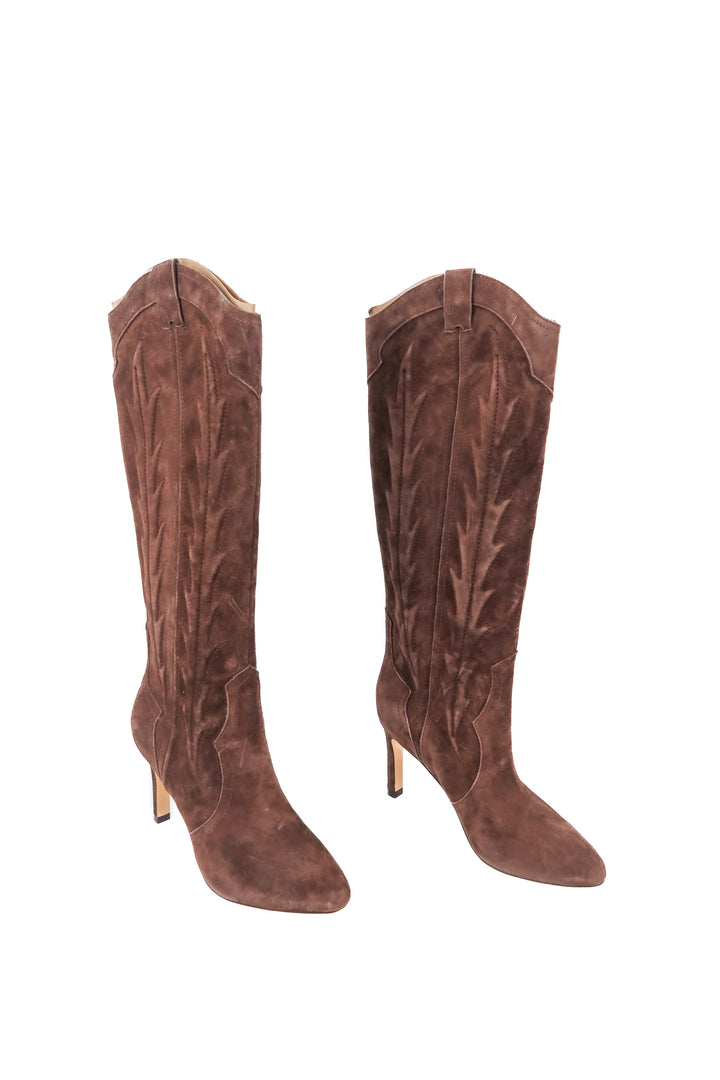 Marc Fisher brown suede knee high boots (7; retail $325)