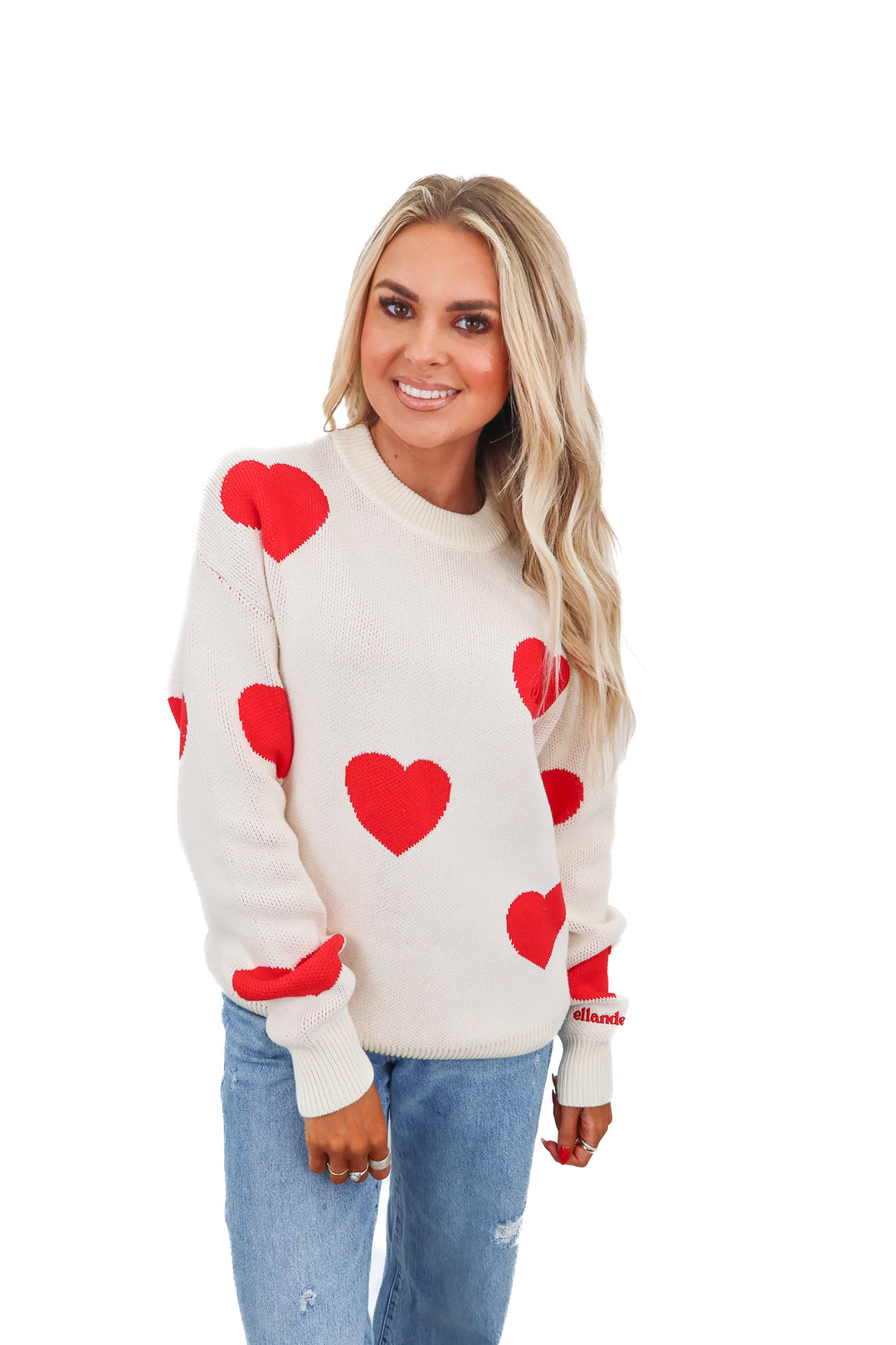 ellandemm heart sweater NWT (xs; retail $86)