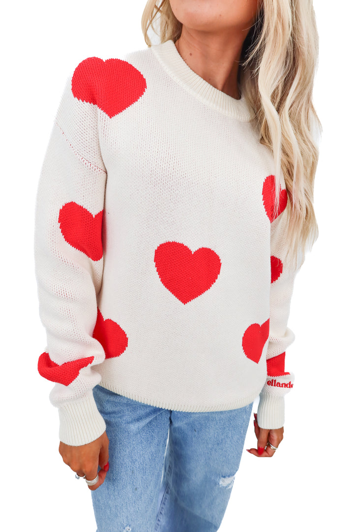 ellandemm heart sweater NWT (xs; retail $86)