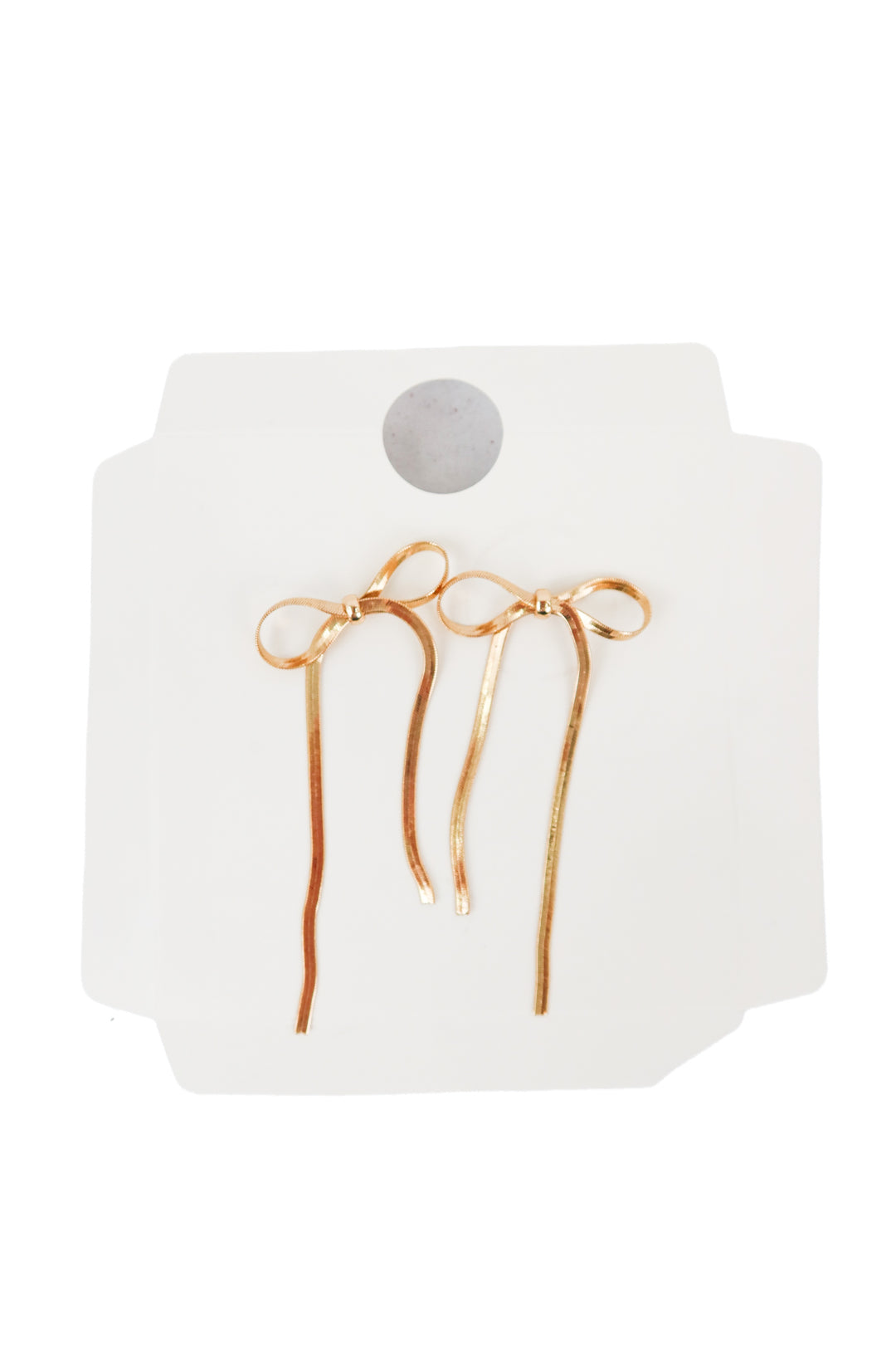 Gold bow earrings