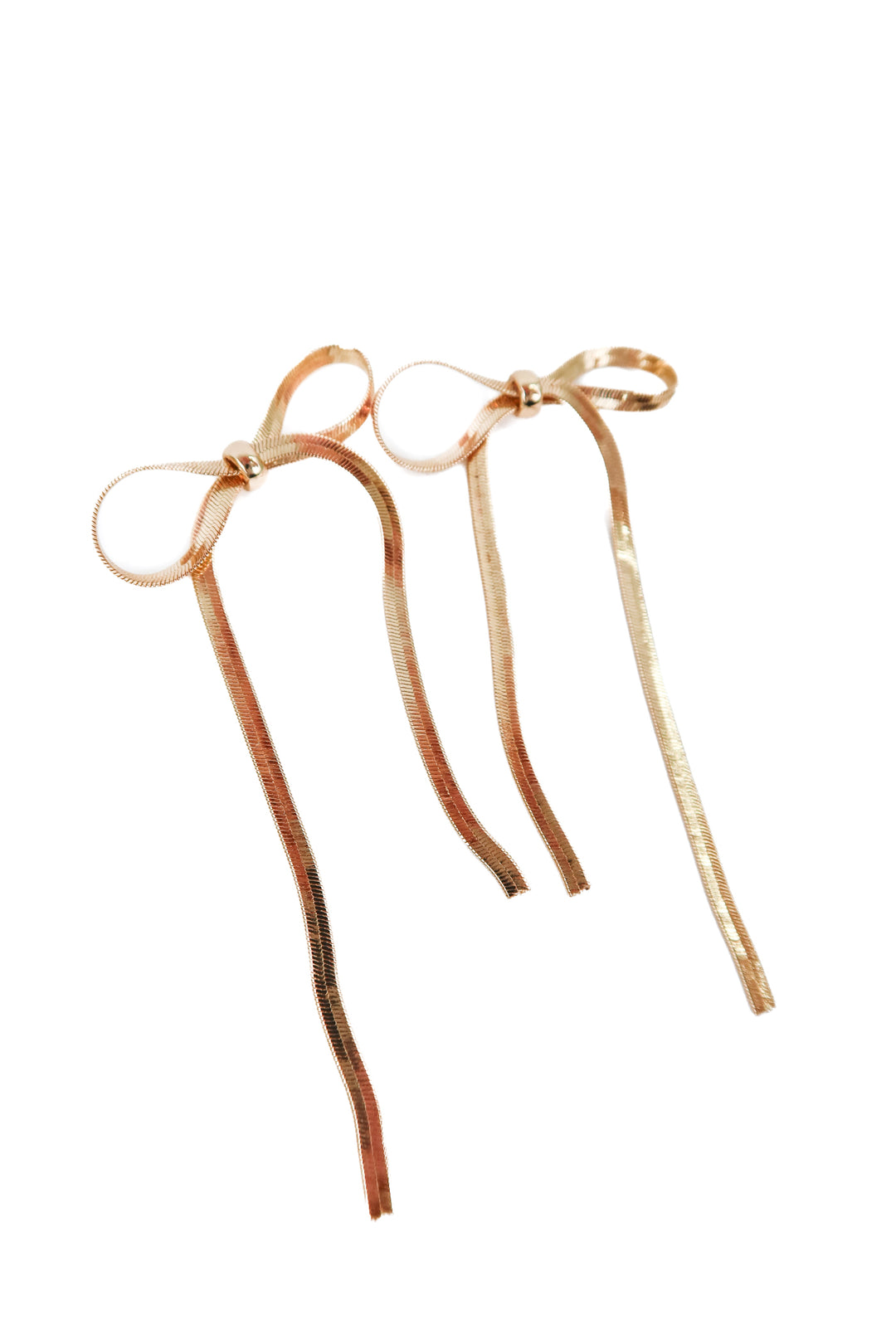 Gold bow earrings