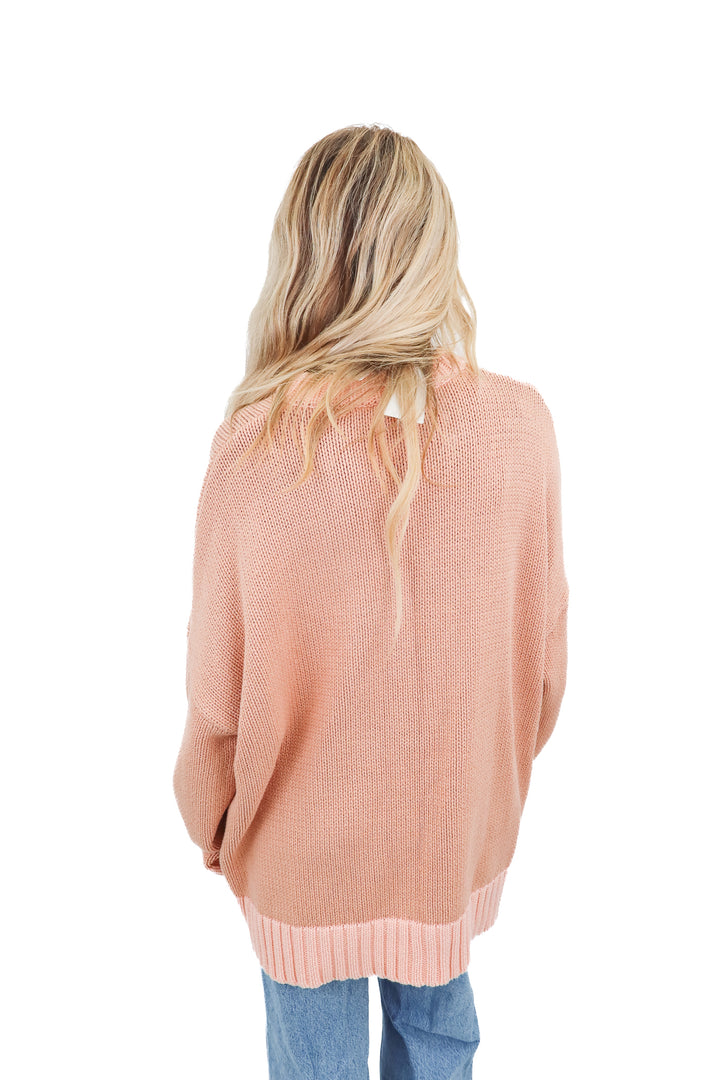 blanca colorblock sweater (L*; retail $275)