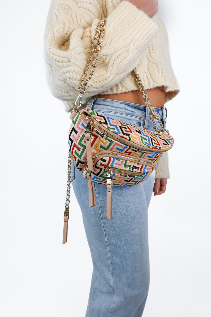 Steve Madden Multicolor Patterned Bum Bag NWOT