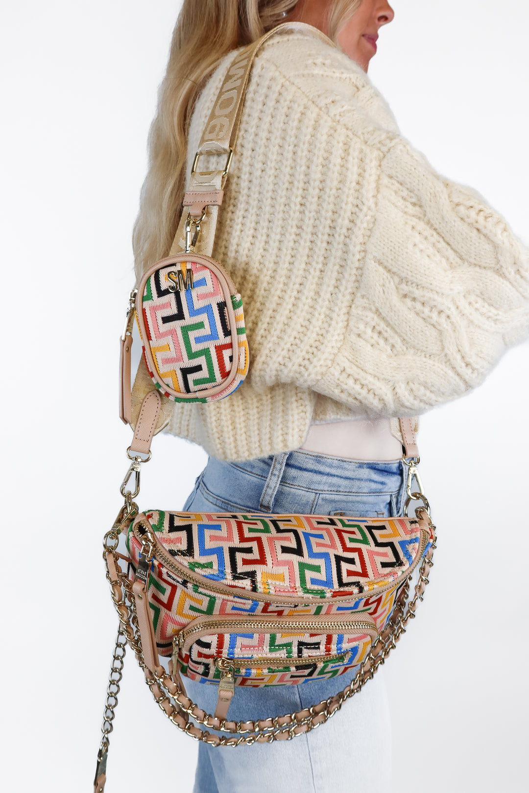 Steve Madden Multicolor Patterned Bum Bag NWOT